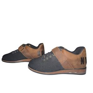 NOBULL Lifter Weight Lifting Shoes Black Brown Women's Size 6 Lace Up Sneakers